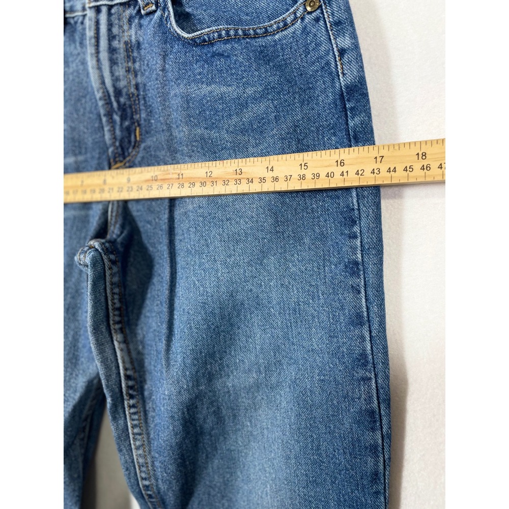 Zena Straight Leg Jeans Mens 27x27 Blue Medium‎ Wash Vintage 90s Denim - Picture 8 of 10